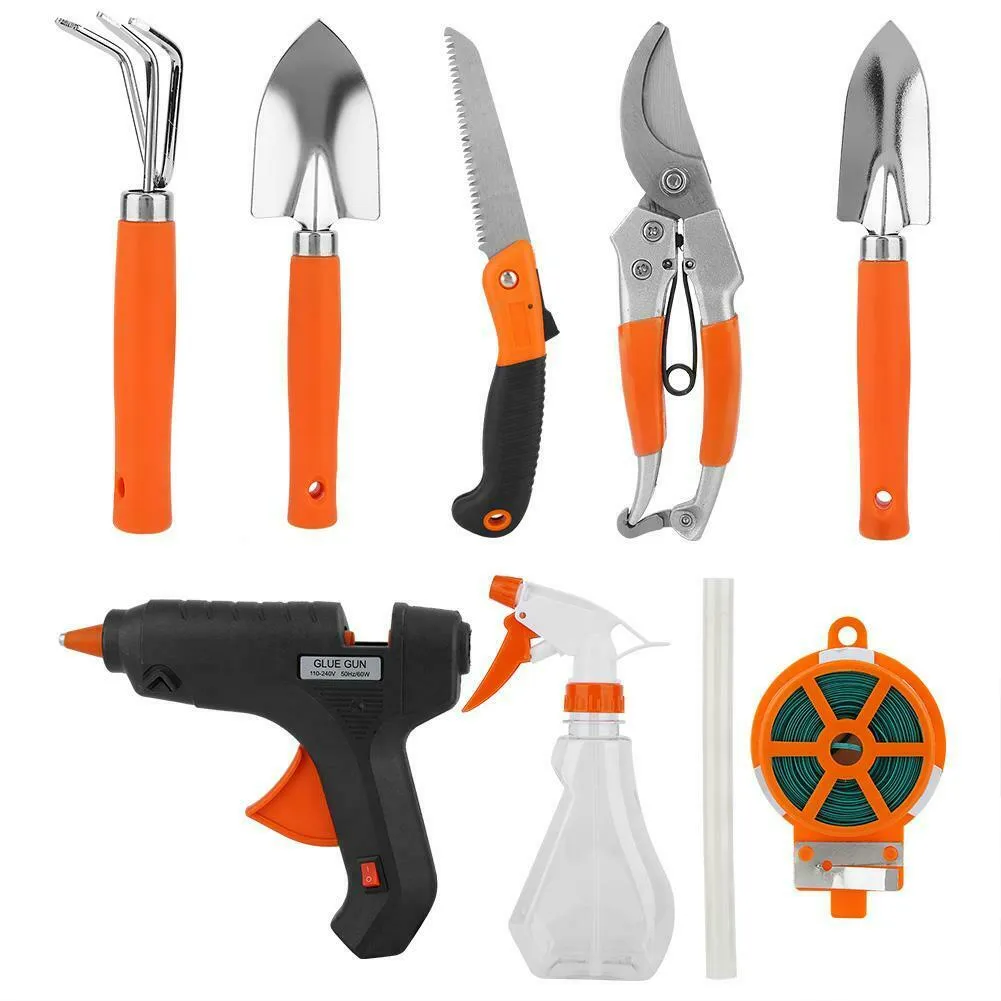 11-Piece Carbon Steel Garden Tools Set with Toolbox