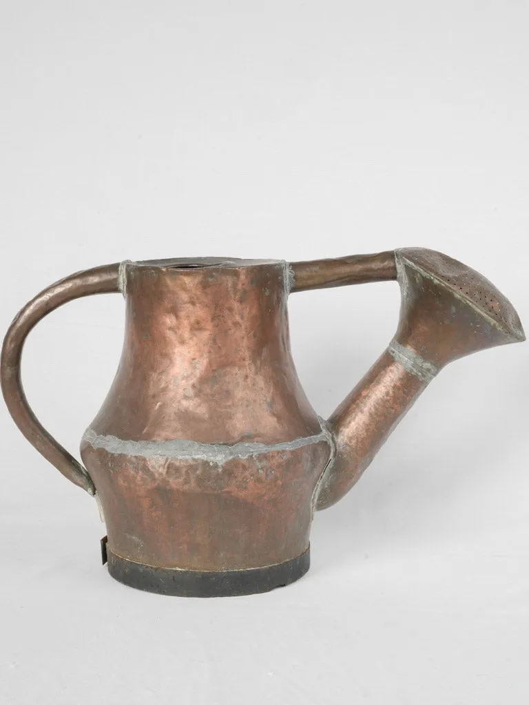 18th Century French Copper Potbelly Watering Can