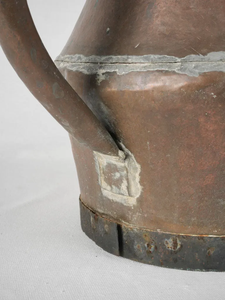 18th Century French Copper Potbelly Watering Can