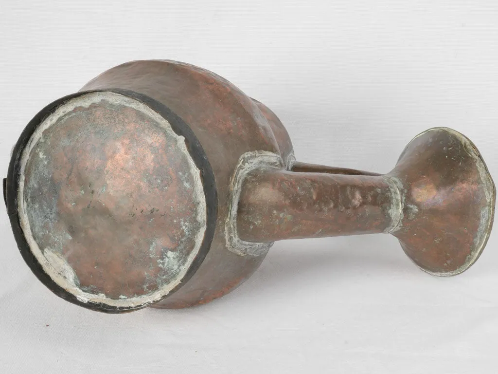 18th Century French Copper Potbelly Watering Can