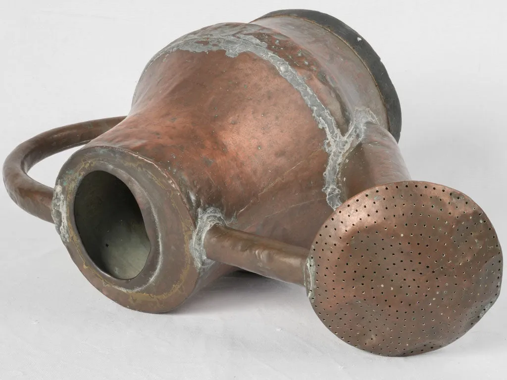 18th Century French Copper Potbelly Watering Can