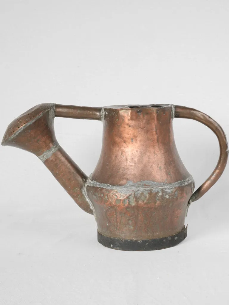 18th Century French Copper Potbelly Watering Can