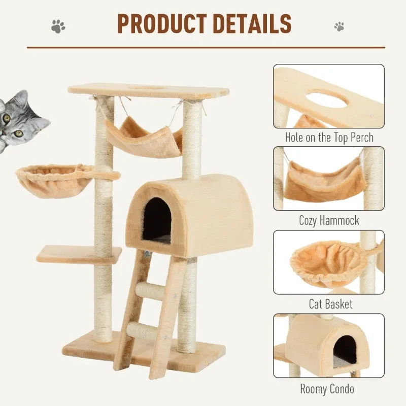 39" Cat Tree Activity Centre - Deep Cream