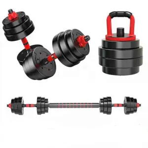 4in1 Multi-Purpose Pair of Adjustable Plastic Dumbbell