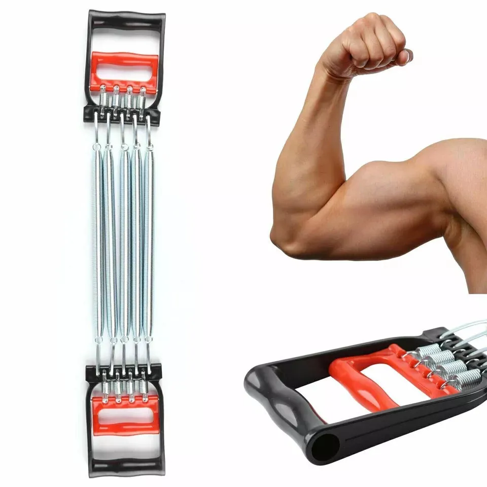 5 Spring Chest Expander 3 In 1 Pull Stretcher Gym Muscle Training Exerciser 30kg