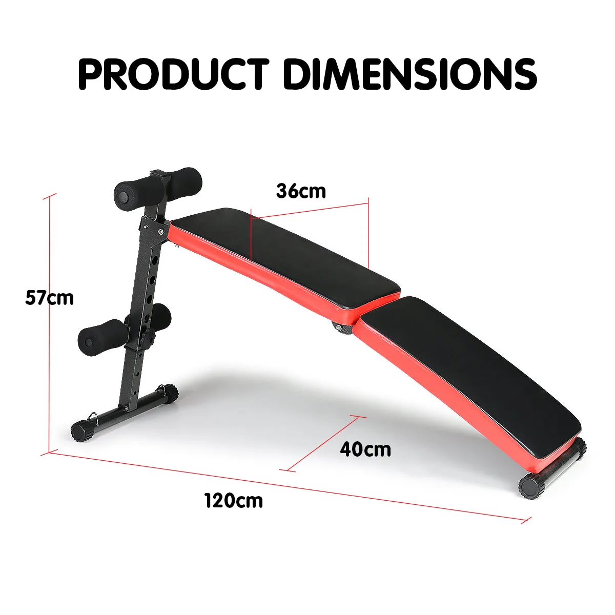 Adjustable Incline Sit-Up Bench with Resistance Bands - PowerTrain