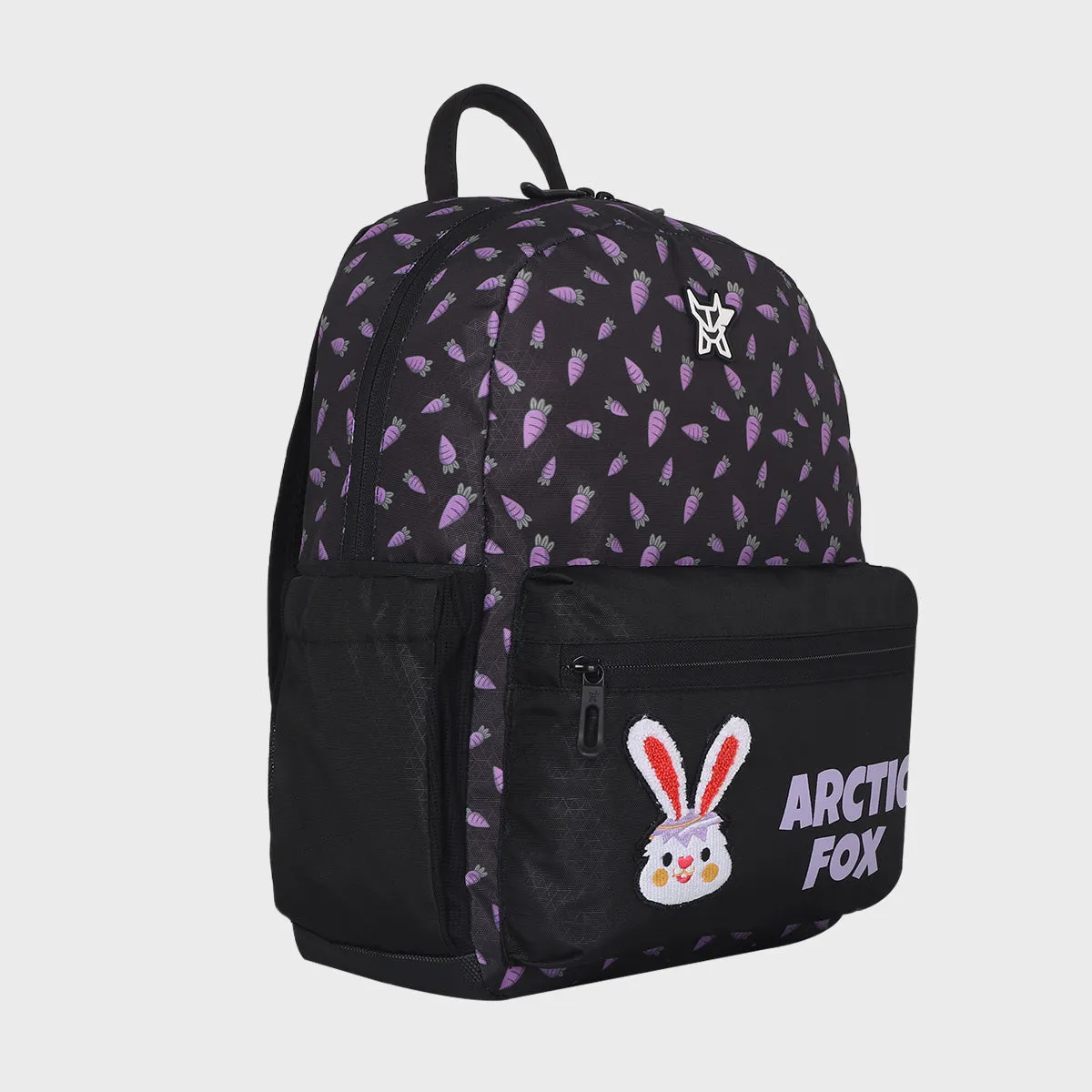 Arctic Fox Bunny Purple School Backpack for Boys and Girls