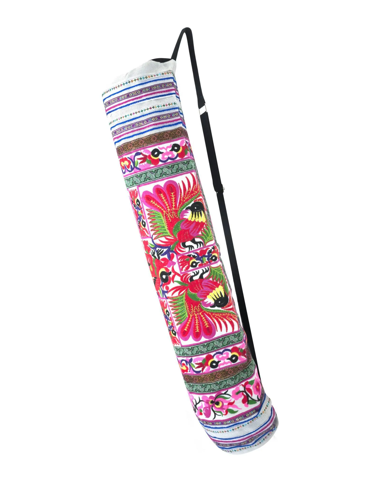 Bohemian Yoga Mat Bag Carrier Embroidered Hill tribe ethnic G