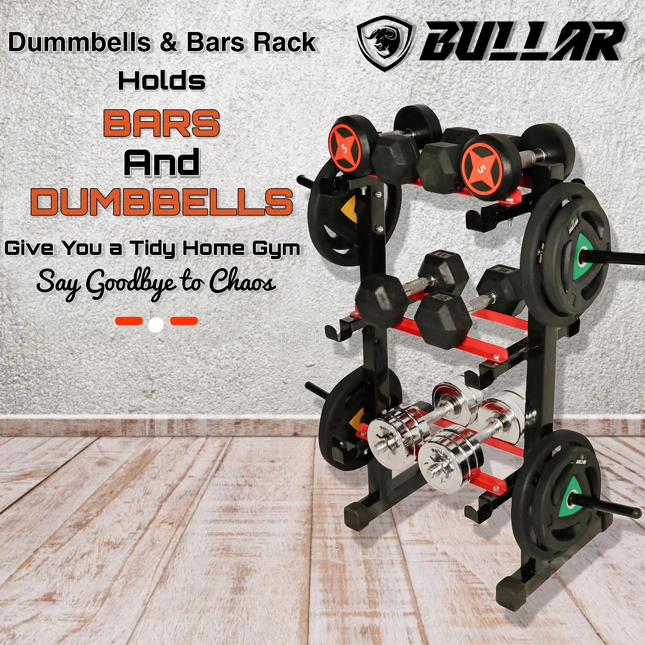 BULLAR dumbbell rack for home gym fitness (DUMBBELL-RACK-PRO)