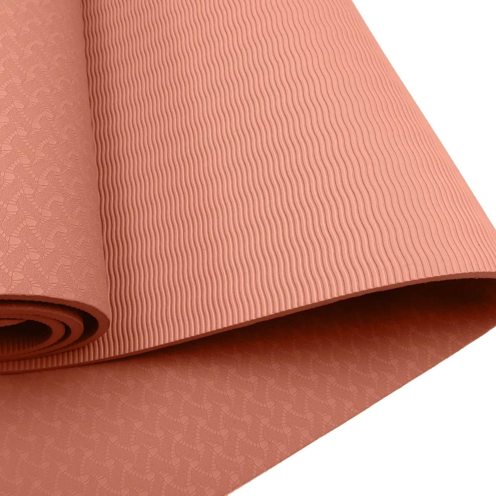 Eco-friendly 6mm Non-slip Yoga Mat with Carry Strap