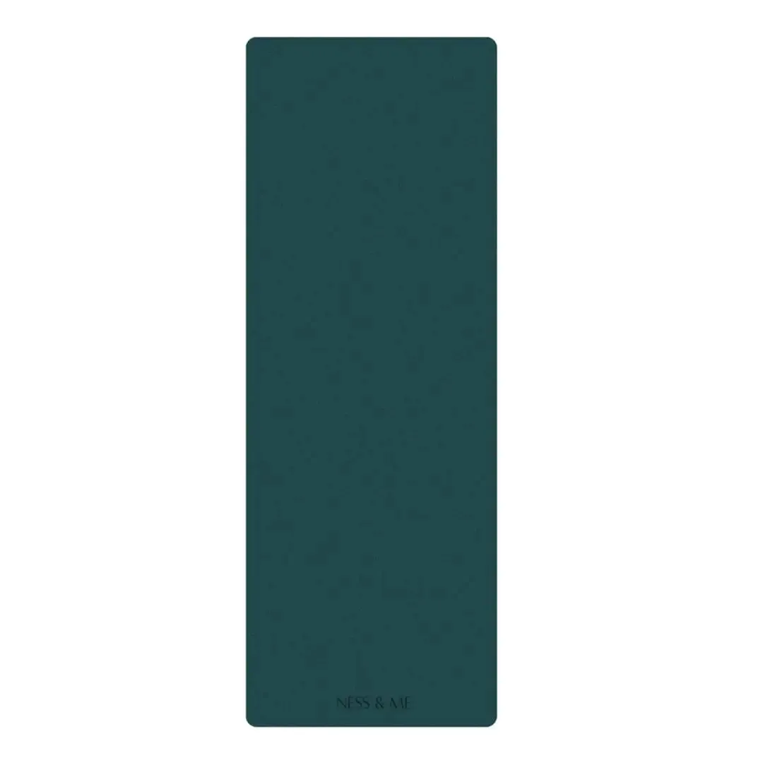 Emerald Green PU Yoga Mat 4mm (  Free Carry Strap)