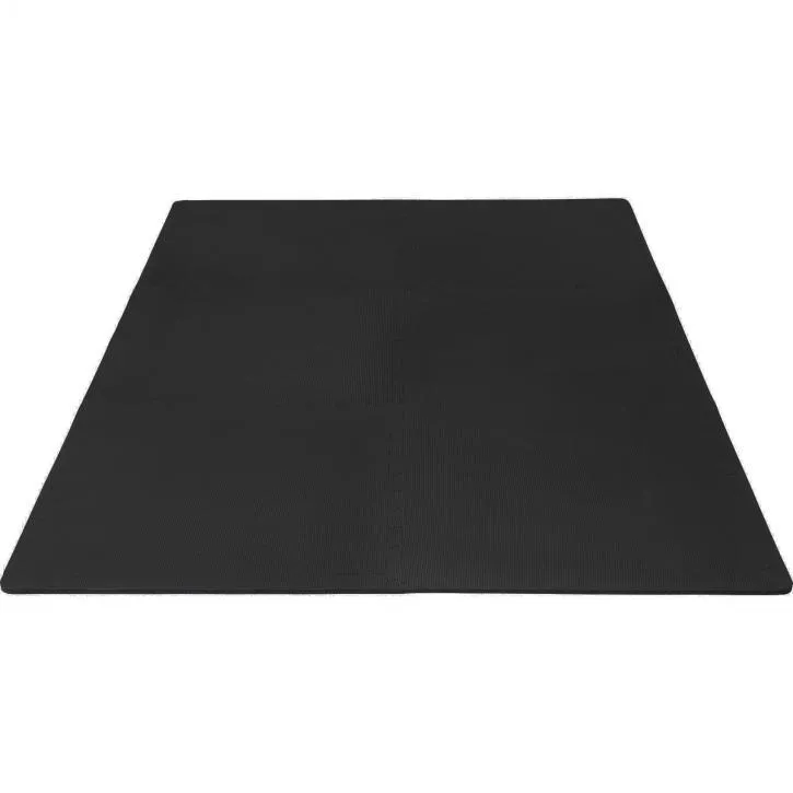 Floor Mat Set - 6 Mats 12 Edges - Black