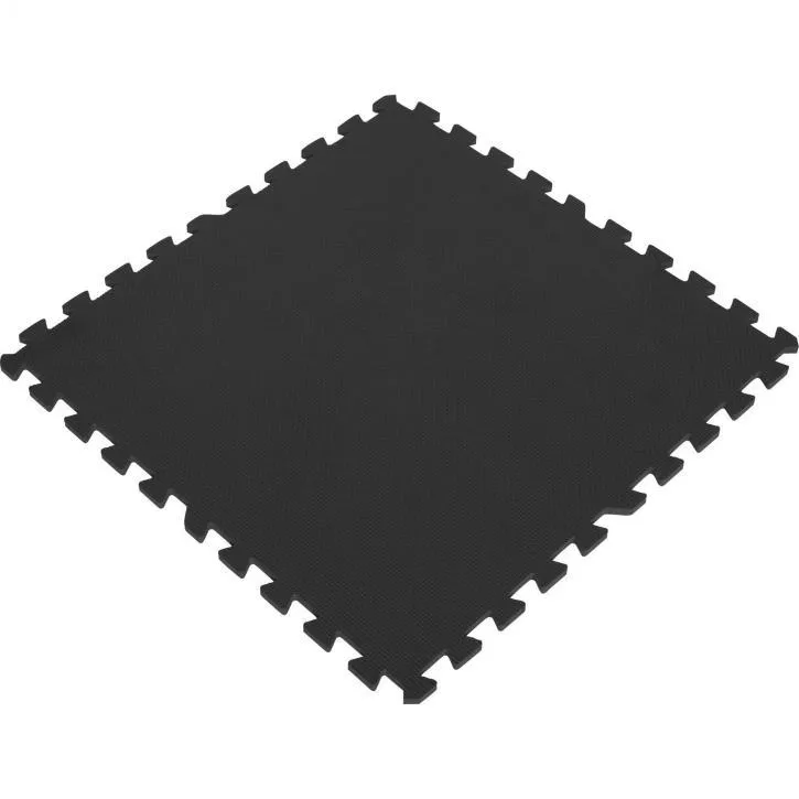 Floor Mat Set - 6 Mats 12 Edges - Black