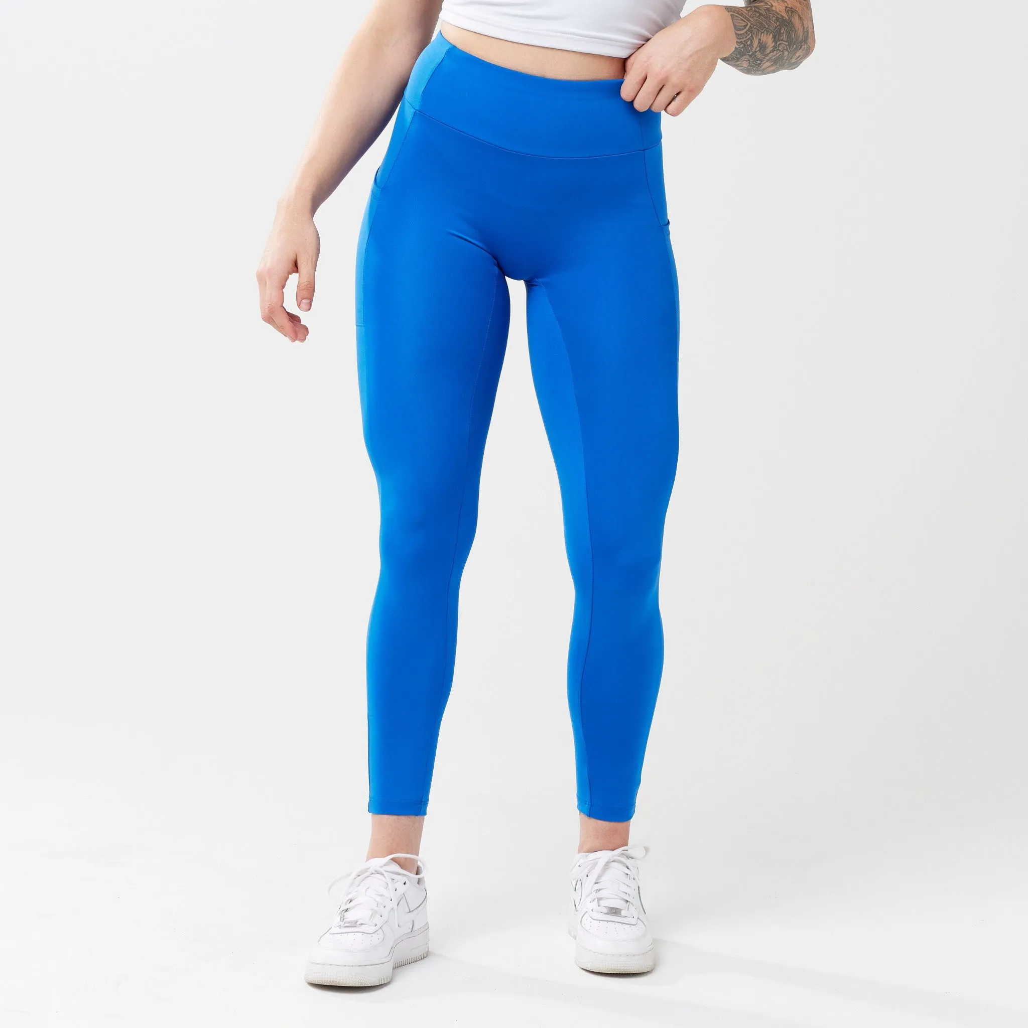 High-Rise Pocket Leggings - Blue