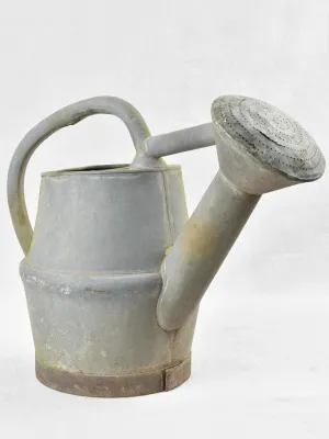 Large antique French watering can - zinc