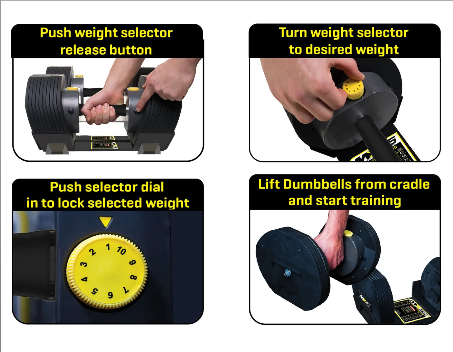 MX30 Rapid Change Adjustable Dumbbells