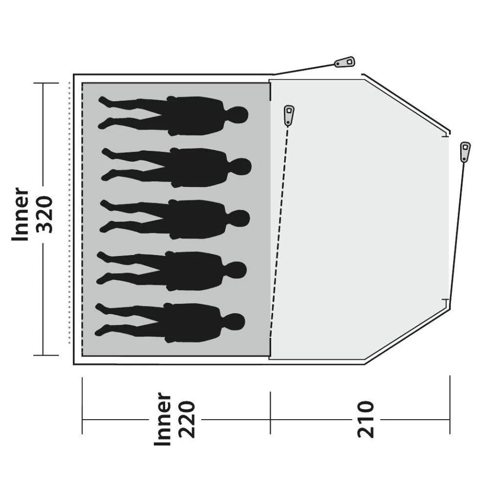 Outwell Tent Earth 5 - 5 Man Tunnel Tent