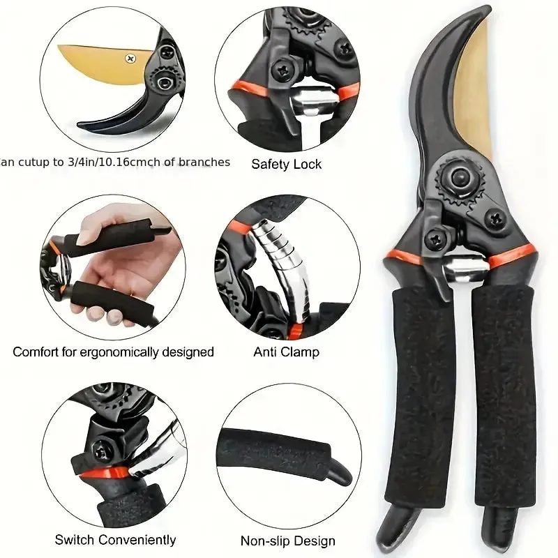 Professional Titanium Bypass Pruning Shears