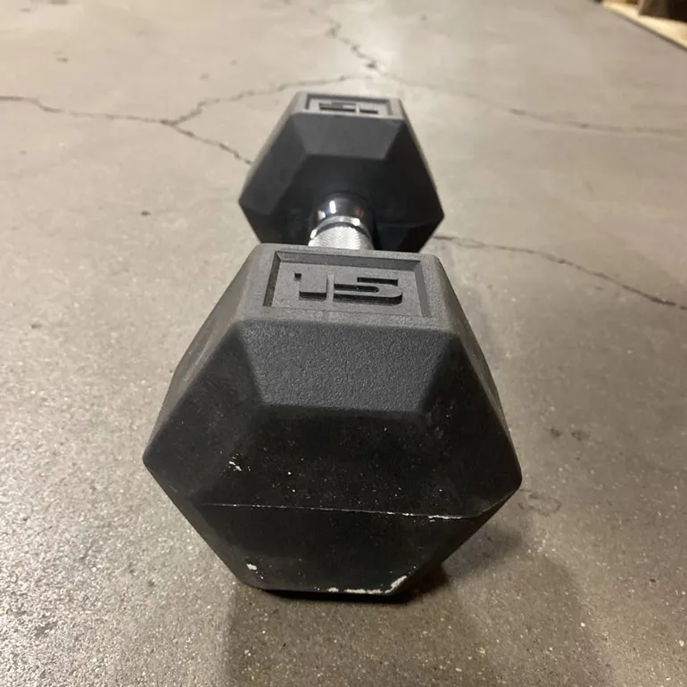 Scratch and Dent - Pair of Black Coated Hex Dumbbells - Final Sale