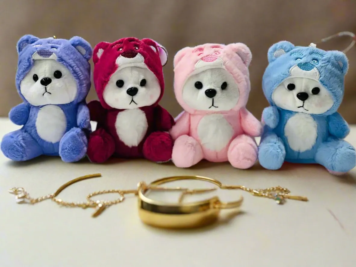 Soft Stuff Hoodie Bear Keychain