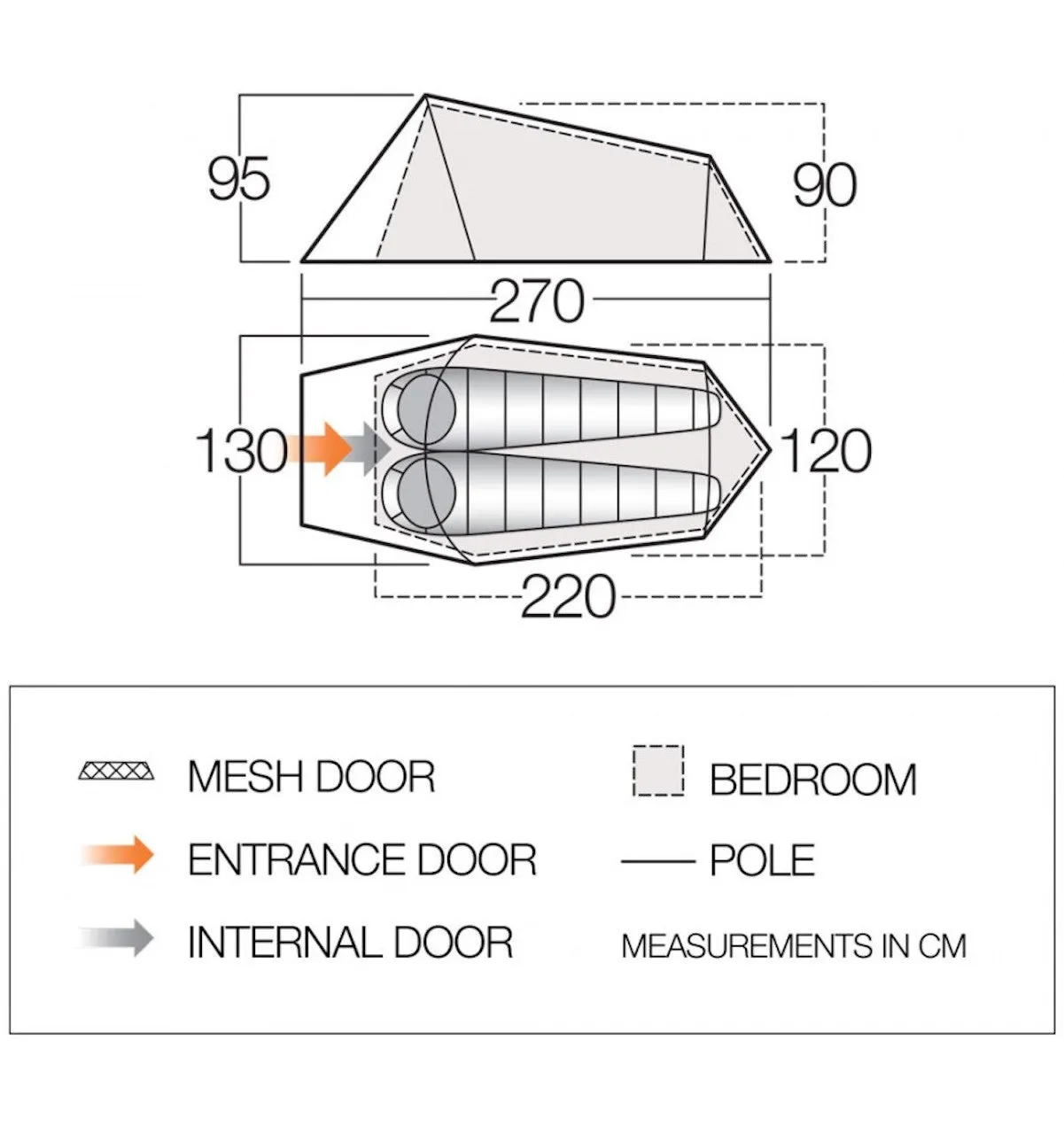 Vango Soul 200 Tent - 2 Man Tunnel Tent